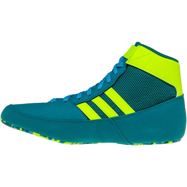 Adidas Wrestling Youth HVC Teal -SolarGreen -Cyan - Takedown Distribution