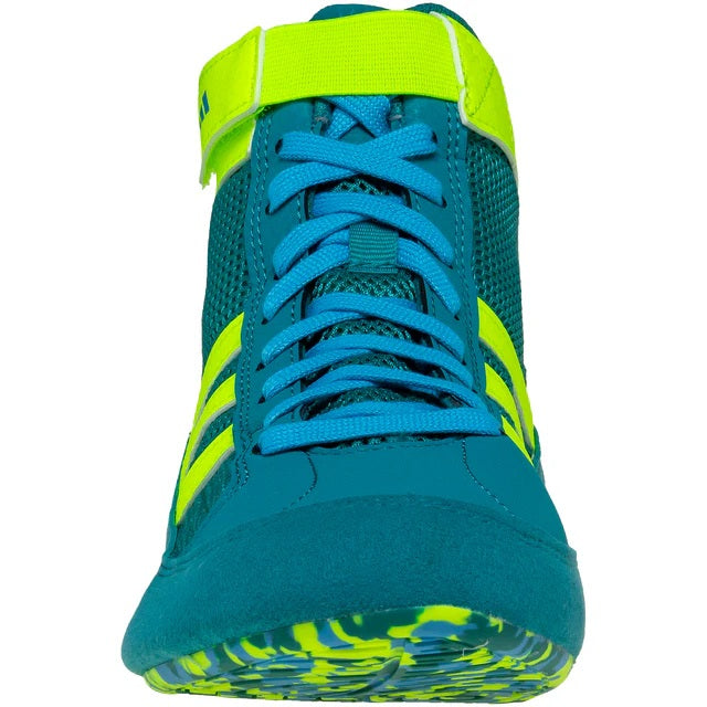 Adidas Wrestling Youth HVC Teal -SolarGreen -Cyan - Takedown Distribution