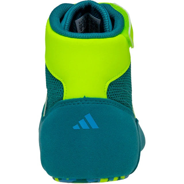Adidas Wrestling Youth HVC Teal -SolarGreen -Cyan - Takedown Distribution