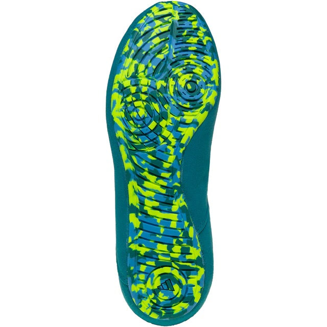 Adidas Wrestling Youth HVC Teal -SolarGreen -Cyan - Takedown Distribution