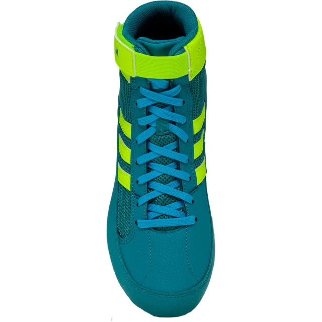 Adidas Wrestling Youth HVC Teal -SolarGreen -Cyan - Takedown Distribution