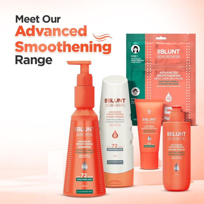 Advanced Smoothening Shampoo with Keratin & Hyaluronic Acid - 300ml(Pack of 2)