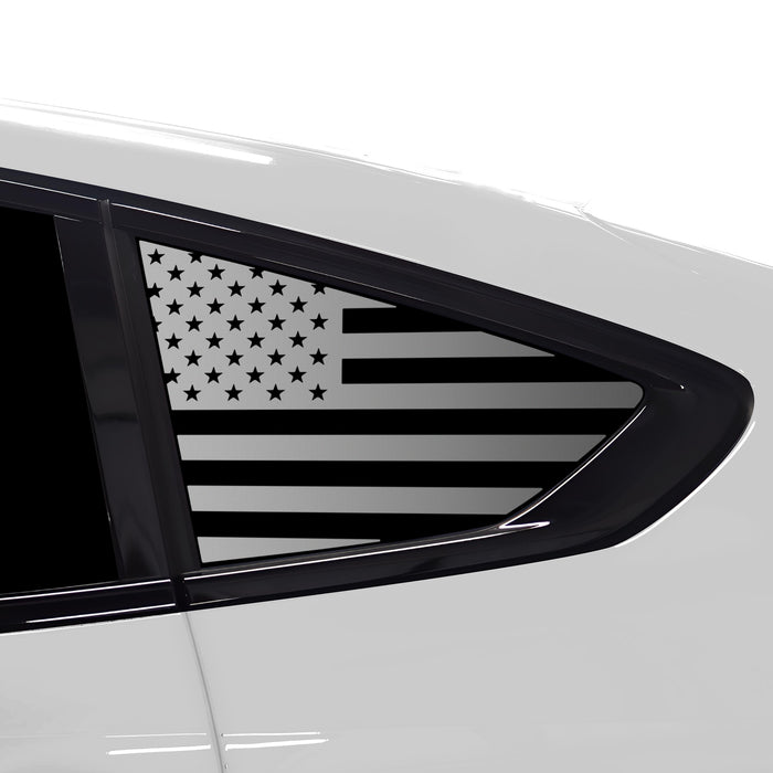 Fits BMW X6 2019 - 2025Quarter Window American Flag Vinyl Decal Stickers - Bogar Tech Designs