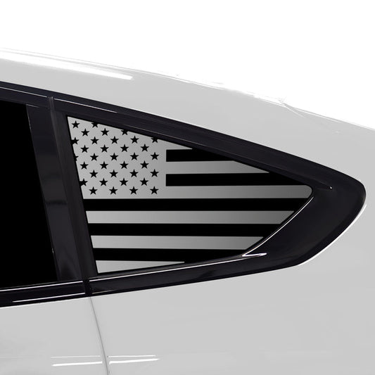 Fits BMW X6 2019 - 2025Quarter Window American Flag Vinyl Decal Stickers - Bogar Tech Designs