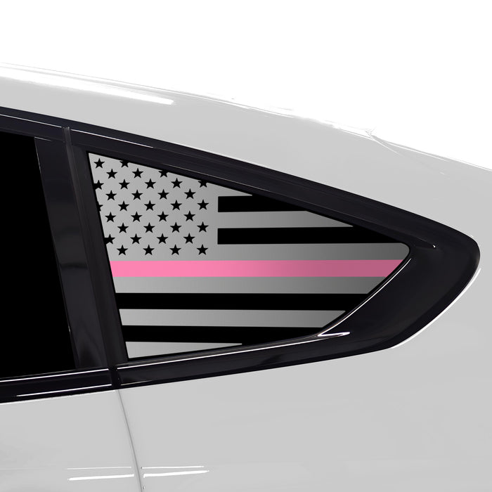 Fits BMW X6 2019 - 2025Quarter Window American Flag Vinyl Decal Stickers - Bogar Tech Designs
