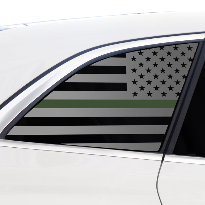 Quarter Window American Flag Vinyl Decal Stickers Fits Mercedes Benz EQS 2022 - 2025 - Bogar Tech Designs