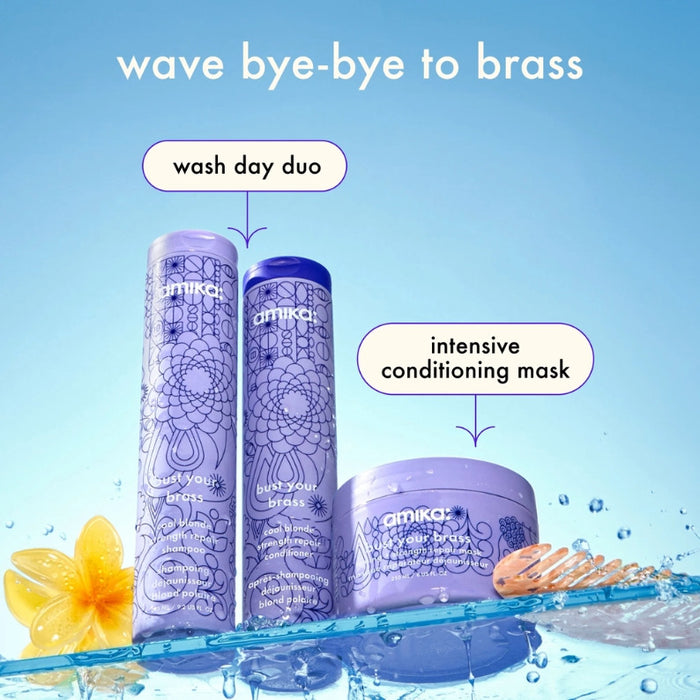 Amika Bust Your Brass Cool Blonde Repair Shampoo 275ml