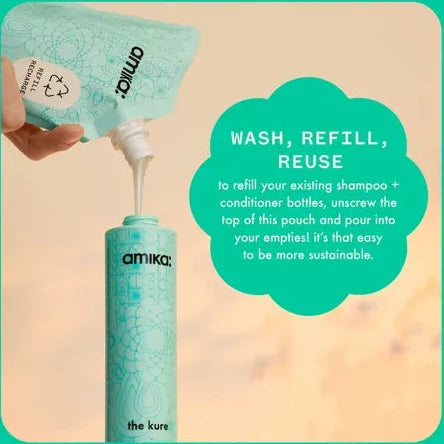 Amika The Kure Strength Repair Shampoo 500ml Refill Pouch