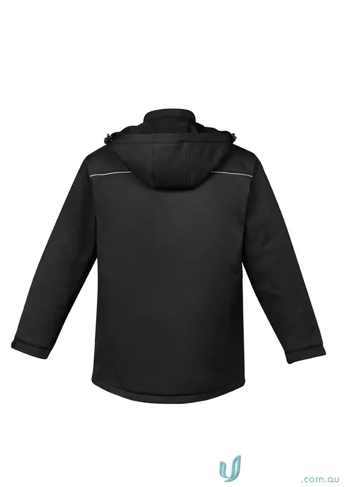 Unisex Antarctic Softshell Jacket with hood and storm flap coat style