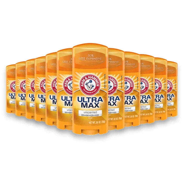 Arm & Hammer - Ultra Max Solid Antiperspirant Deodorant Unscented - 2.6 Oz - 12 Pack