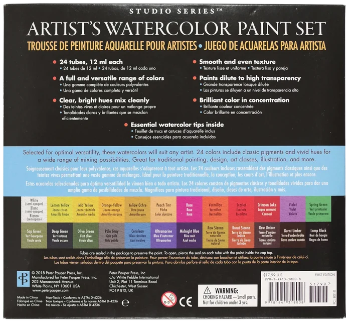 Artists Watercolor Paint Set