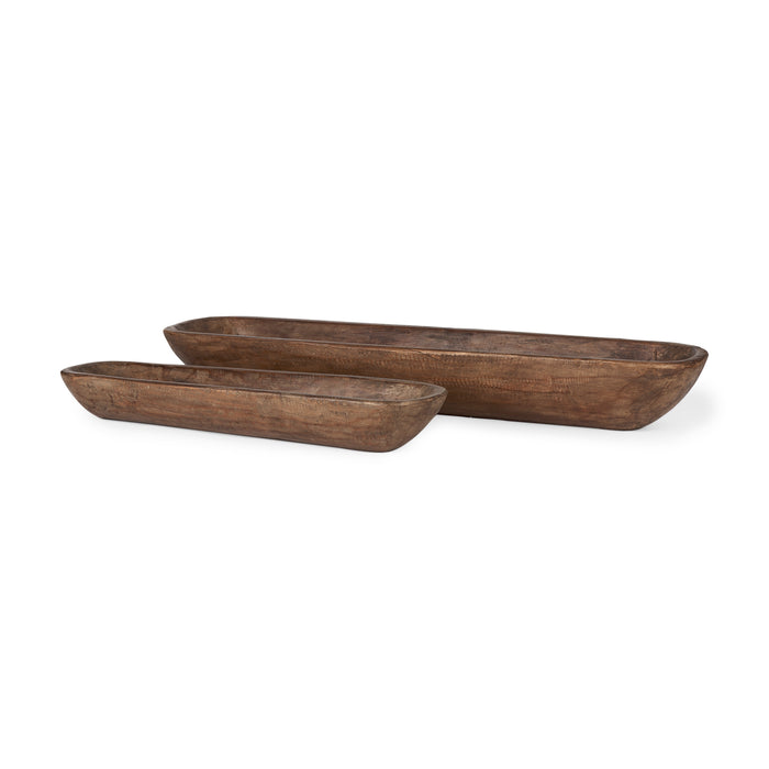 Athena Set of 2 Extra Large Reclaimed Wood Trays - Magnolia Lane co. Home + Garden + Gift