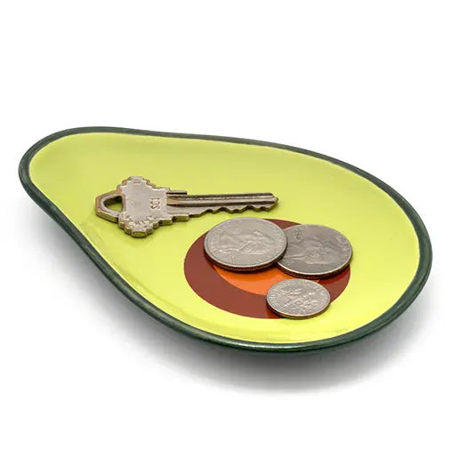 Avocado Half - Ceramic Trinket & Jewelry Tray / Dish