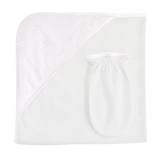 BCC Pink Stripes Hooded Towel