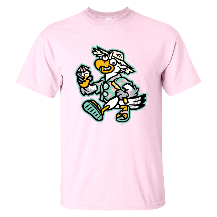 Biloxi Beach Adult Chickens Tee Pink