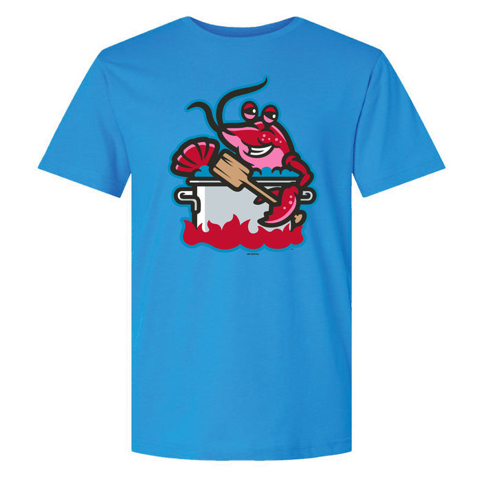 Biloxi Mudbugs Primary Logo Tee in Vintage Turquoise