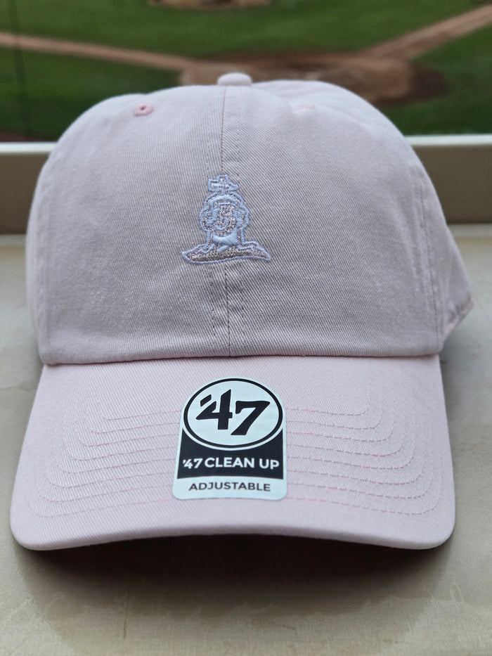 Biloxi Shuckers '47 Clean Up Adjustable Cap in Pink with Lighthouse Logo