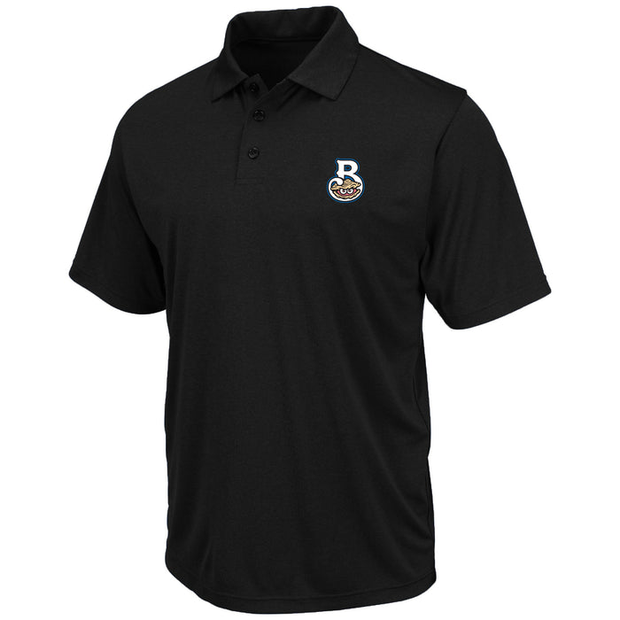Biloxi Shuckers Big and Tall Men's Black Polo