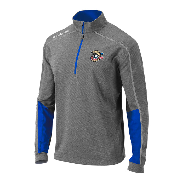 Biloxi Shuckers Columbia Heathered Shotgun 1/4 Zip Pullover