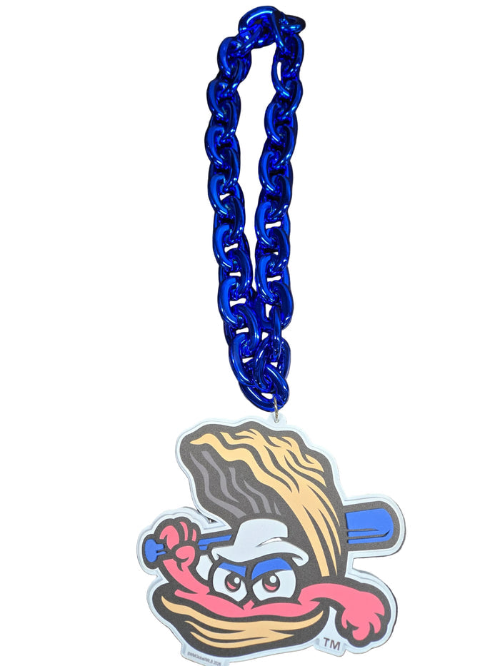 Biloxi Shuckers Fan Chain with Batting Oyster Logo
