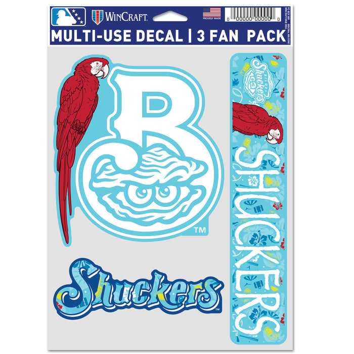 Biloxi Shuckers Margaritaville Multi-Use Decal 3 Fan Pack