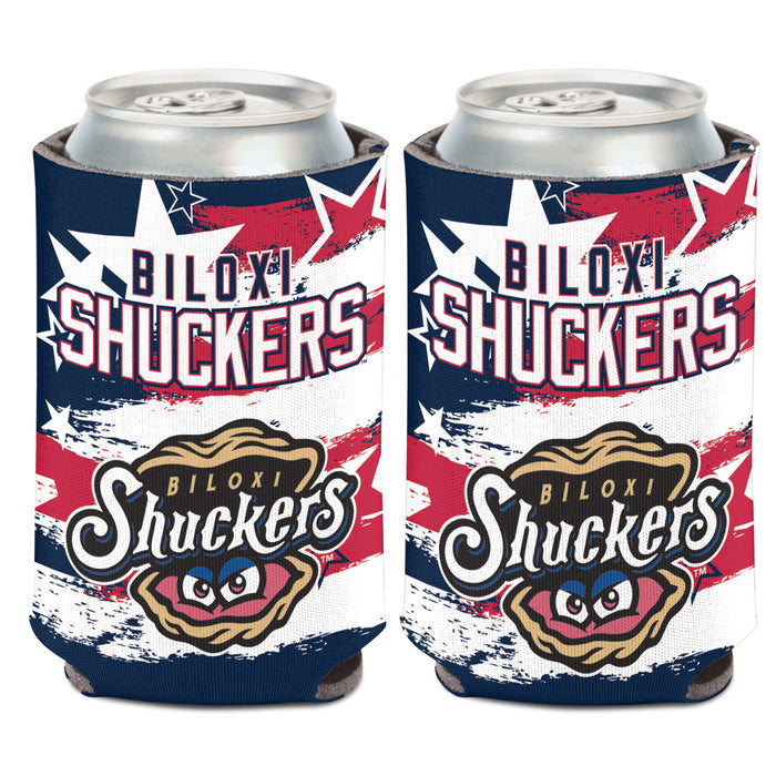 Biloxi Shuckers Patriotic Koozie 12 oz.