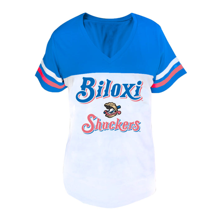 Biloxi Shuckers Plus Size V-Neck Tee