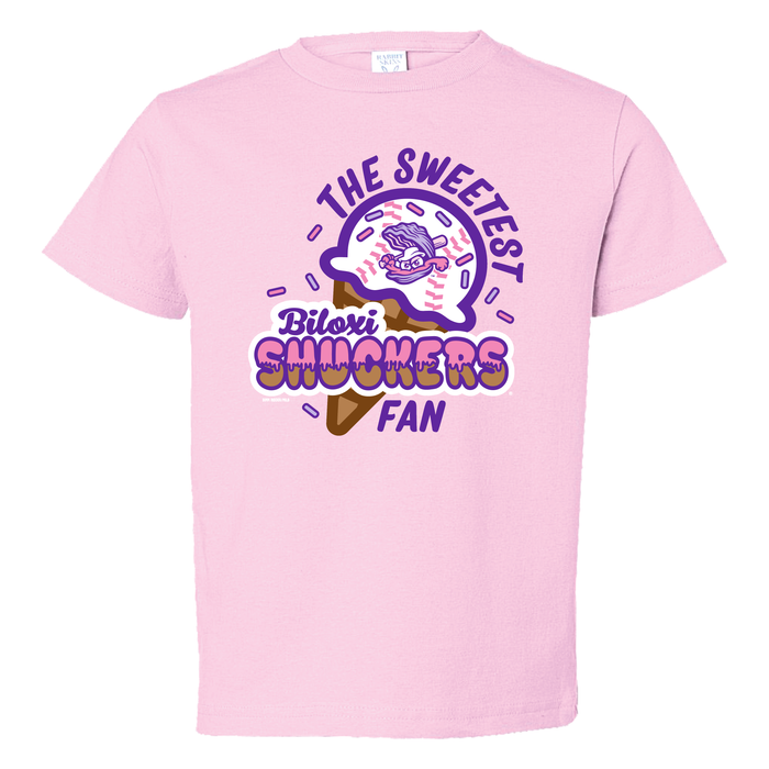 Biloxi Shuckers Toddler Pink Ice Cream Tee