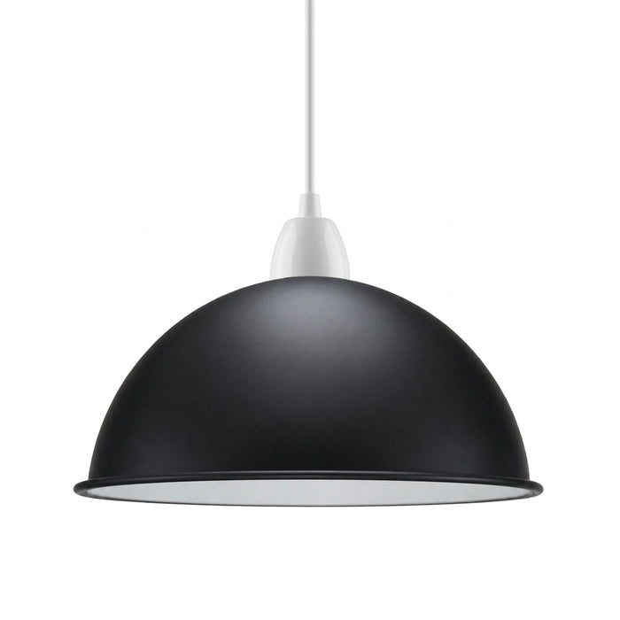 Black Inner White Dome Shade for wall light