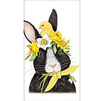 Black Rabbit Crown Bagged Towel