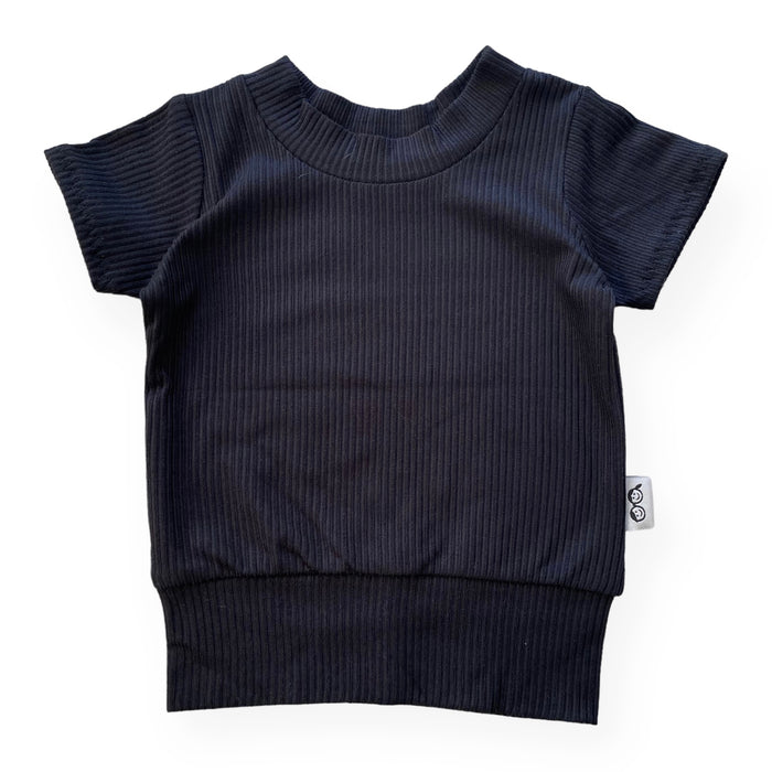 Black Ribbed Summer Lounge Set