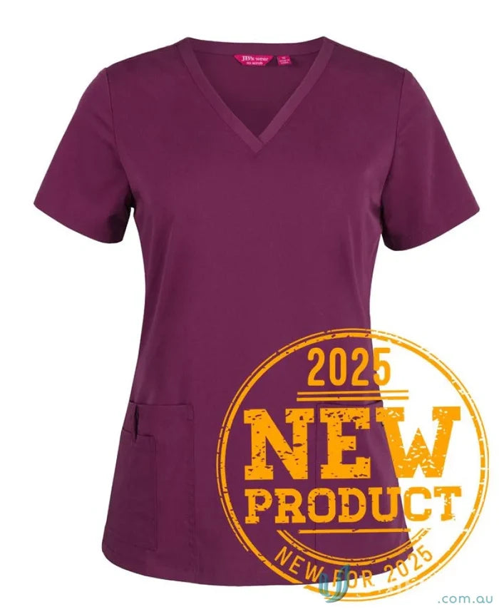JB’s Ladies Urban Fit scrub top with waist dart and front pockets