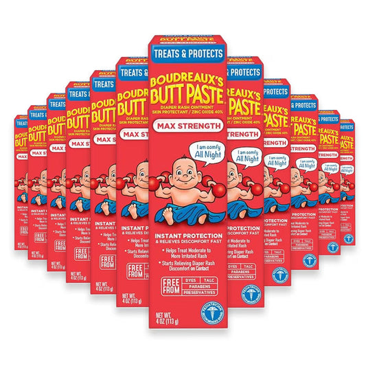 Boudreaux’s Butt Paste Maximum Strength Diaper Rash Paste, 4 oz - 24 Pack