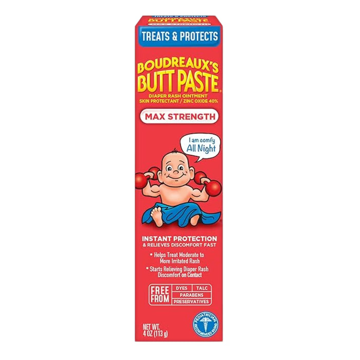 Boudreaux’s Butt Paste Maximum Strength Diaper Rash Paste, 4 oz - 24 Pack