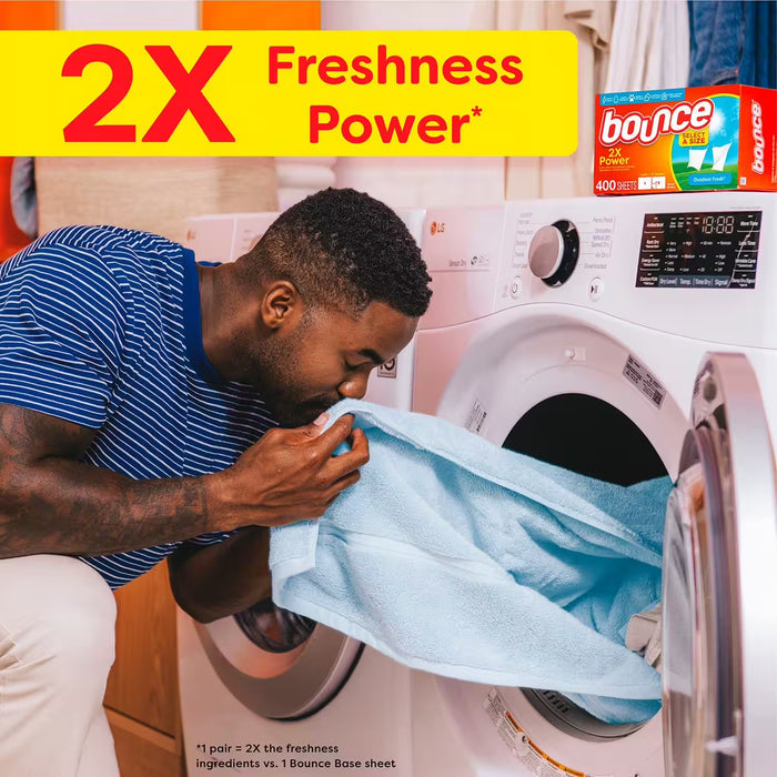 Bounce Fabric Softener Dryer Sheet Outdoor Fresh - 400 Ct -