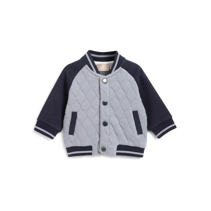 Boys Blue & Grey Colorblocked Sweatshirt