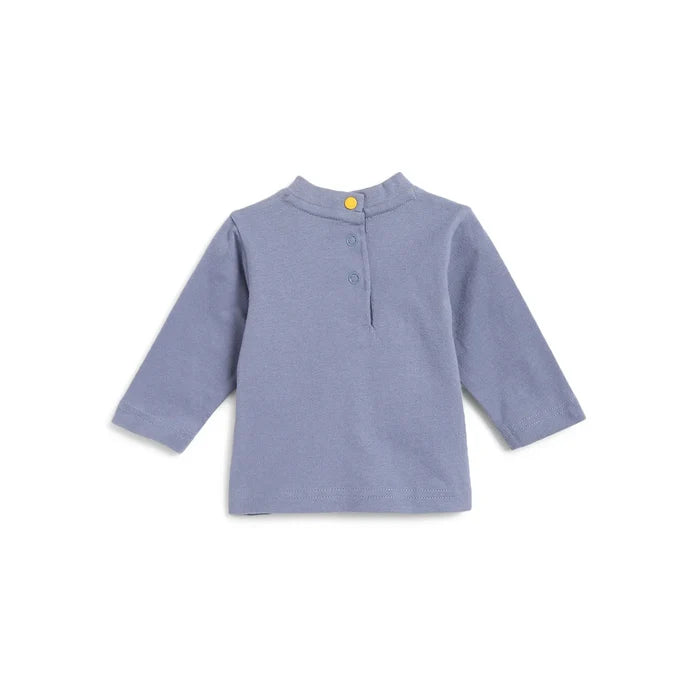 Boys Blue Typography Printed Round Neck T-shirt