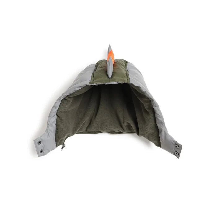 Boys Green Colourblocked Padded Jacket