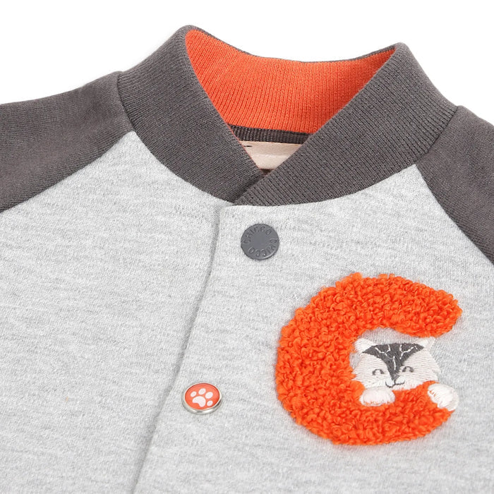 Boys Grey Embroidered Sweatshirt