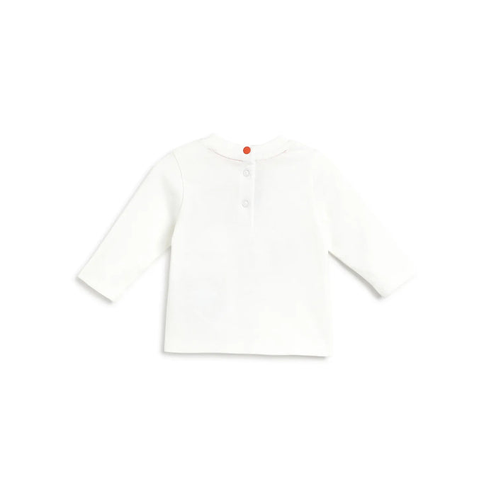 Boys White Printed T-shirt With Trouser