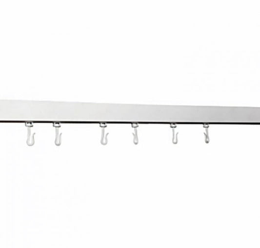 Bradley 9528 Straight Shower Curtain Track with Hooks