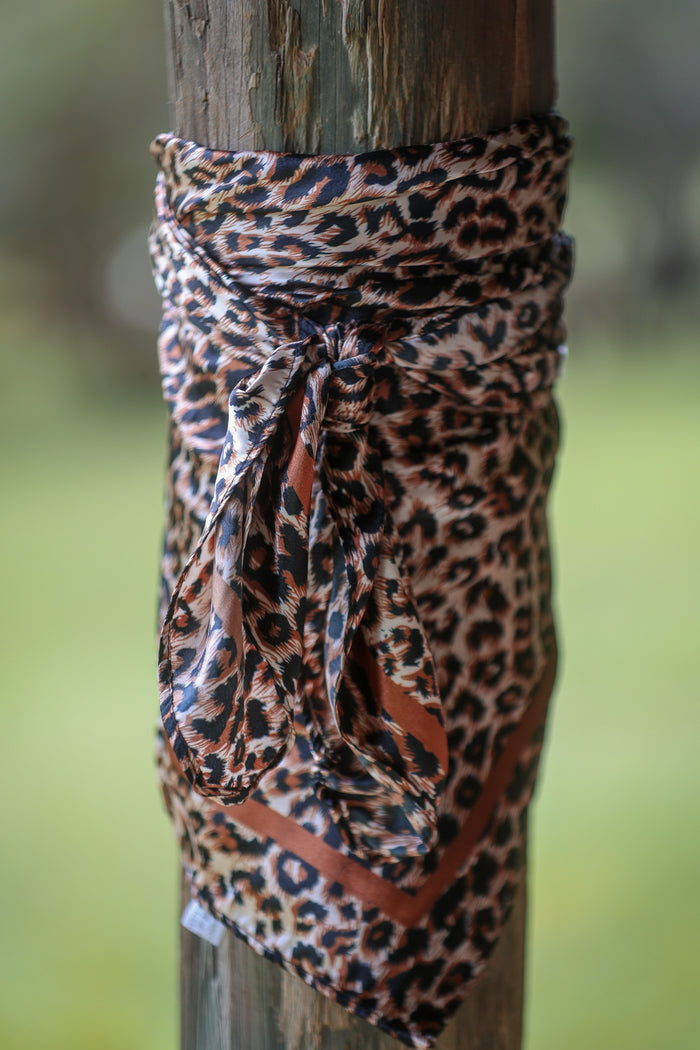Brown Leopard Wild Rag