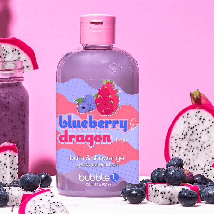 Bubble T Bath & Shower Gel Blueberry & Dragonfruit 500ml - Beauty Tribe