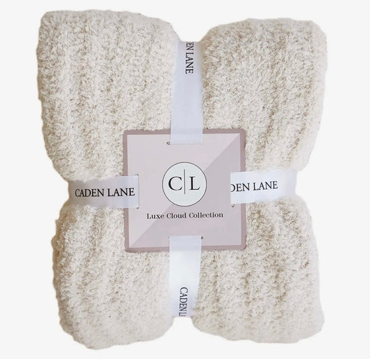 Caden Lane Luxe Throw Blanket 72x48 - Shell