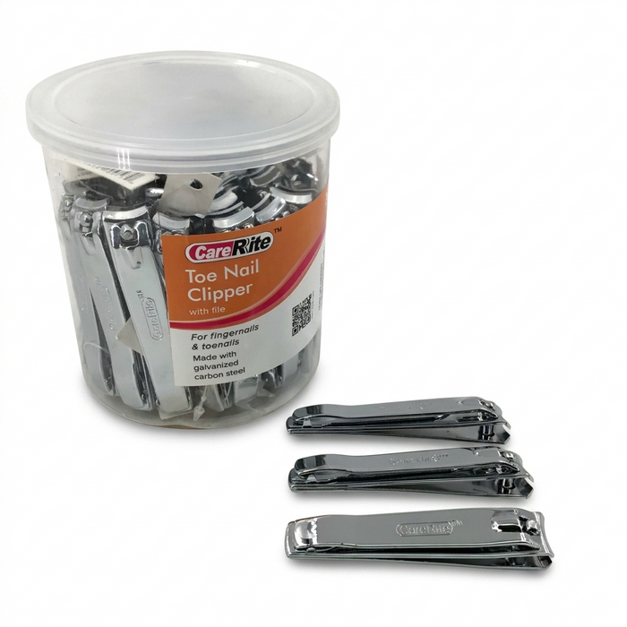 Jar of toe nail clippers