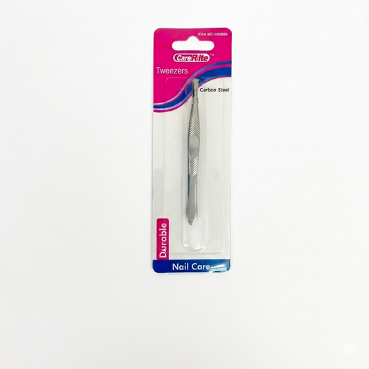 Tweezers in a Carerite packaging on a white background