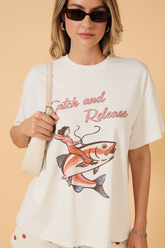 "Catch and Release" Fish Graphic Tee