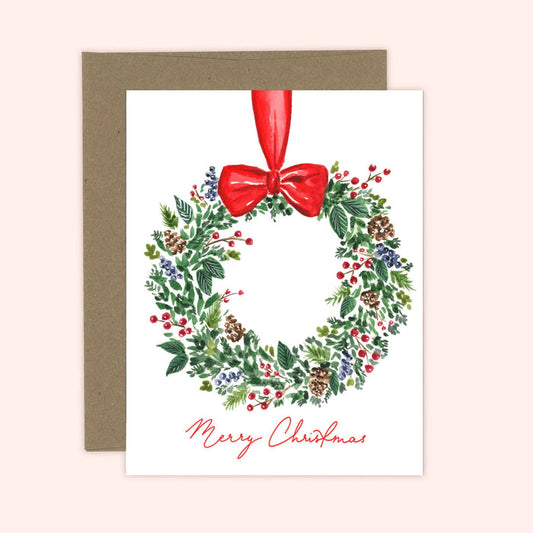 Christmas Berry Wreath Card - Magnolia Lane co. Home + Garden + Gift