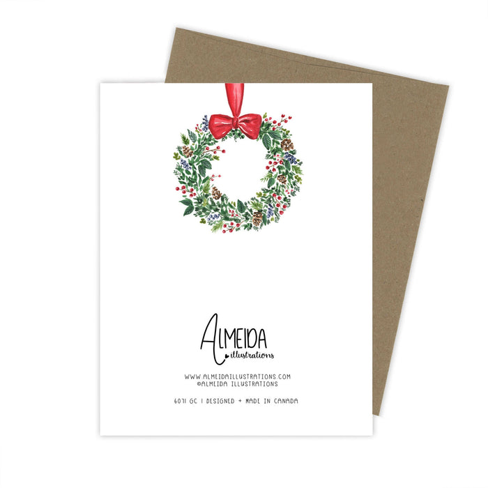 Christmas Berry Wreath Card - Magnolia Lane co. Home + Garden + Gift