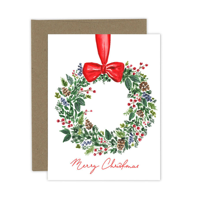 Christmas Berry Wreath Card - Magnolia Lane co. Home + Garden + Gift